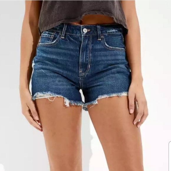 American Eagle Denim Distressed Tomgirl Shorts 4 - Picture 1 of 14